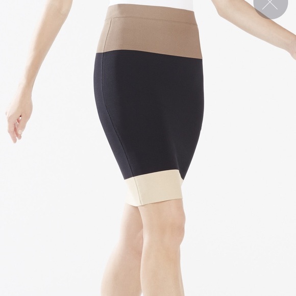 BCBGMaxAzria🍾color block bandage skirt - Picture 2 of 7